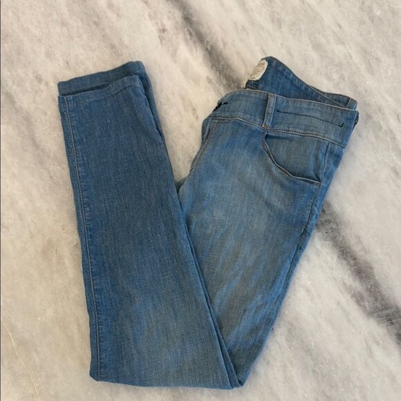 CURRENT/ELLIOTT The Legging Light Weight Fade Blue Denim  Skinny Ankle Jeans 28 - Picture 2 of 13
